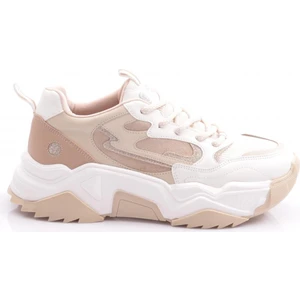 Dgn 65100 Kadin Bağcikli Kalin Taban Sneakers Ayakkabi
