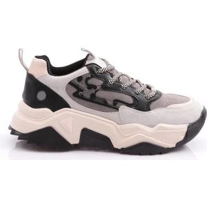 Dgn 65100 Kadin Bağcikli Kalin Taban Sneakers Ayakkabi