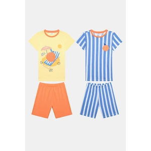 Erkek Çocuk Orange 2li Pijama Takımı
