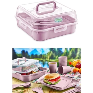 Holly Home 32 Parça 6 Kişilik Çantalı Magic Piknik Seti