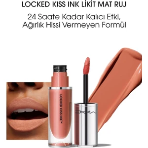 MAC Locked Kiss Ink 24 Saate Kadar Kalıcı Suya Dayanıklı Likit Mat Ruj - Teaser - 4ml - 773602646012
