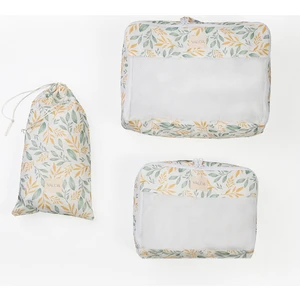 Leaves 3'Lü Oxford Kumaş Valiz Düzenleyici Set