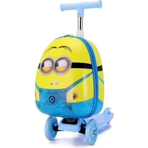 Çocuk Kaykay Tekerlekli Çanta Bavul 15 Inç Okul Çantası Evrensel Tekerlekli Biniş Çantası Scooter (Yurt Dışından)