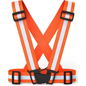 Yüksek Görünürlük Reflektörlü Pratik Her Bedene Uygun Motorcu Kurye Bisiklet Ikaz Yeleği Turuncu