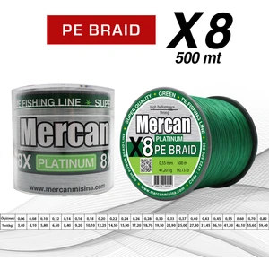 Pe Örgü Platinum X8 Yeşil Ip 500M Misina