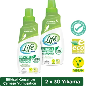 Life By Fakir Vegan Bitkisel Çamaşır Yumuşatıcısı 1500 ml x 2 Adet