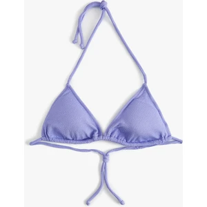 Üçgen Bikini Üstü Dokulu Kaplı