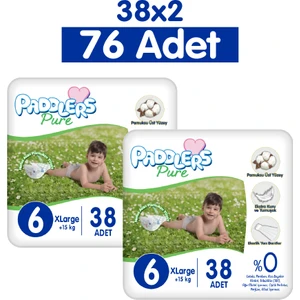 Pure Bebek Bezi 6 Numara X-Large 76 Adet 2'li Jumbo Set