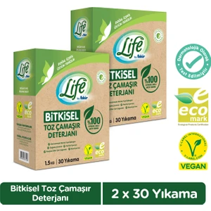 Life By Fakir Vegan Bitkisel Toz Çamaşır Deterjanı x 2 Adet