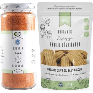 OG natural Organik Bebek Tarhanası ve Organik Bebek Bisküvi seti +6 Ay
