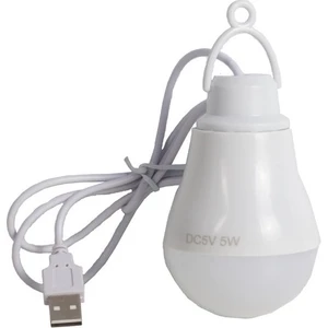 5 Watt 6 Volt 1 Metre USB Kablolu Beyaz LED Ampül