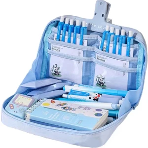 12 Katlı Büyük Kapasiteli Öğrenci Çok Fonksiyonlu Kırtasiye Çantası Kalem Kutusu DL232 (Yurt Dışından)