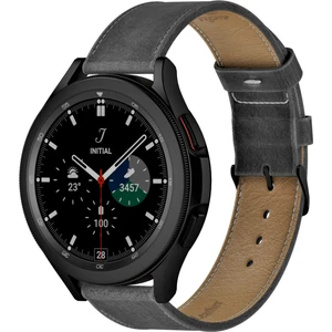 Samsung Deri Kordon Galaxy Watch 4  5  6 7 Watch 6 Classic 40MM 43MM 44MM 47MM Watch 5 / Watch 5 Pro 40 44 45 Watch 4 40 42 44 46MM 20MM Gri Deri Kordon