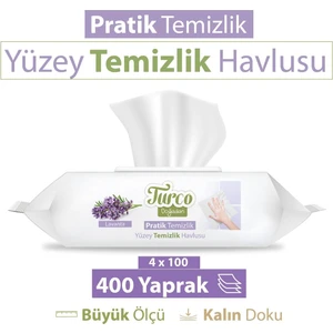 Doğadan Pratik Yüzey Temizlik Havlusu Lavanta 4x100 (400 Yaprak)