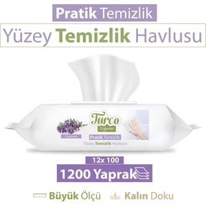 Doğadan Pratik Yüzey Temizlik Havlusu Lavanta 12x100 (1200 Yaprak)