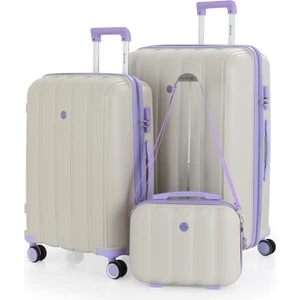 Mçs Polipropilen 3'lü Valiz Seti Büyük & Orta & Makyaj V305