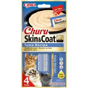 Ciao Churu Skin & Coat Deri ve Tüy Sağlığı Için Ton Balıklı Sıvı Kedi Ödül Maması 14 gr 4 Adet