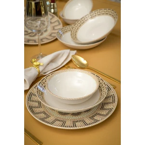 Heda Porselen Efes 18 Parça 6 Kişilik Porselen Yemek Takımı