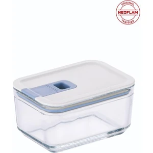 Perfect Seal Dikdörtgen Cam Saklama Kabı Bej 500ML
