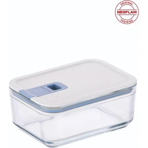 Perfect Seal Dikdörtgen Cam Saklama Kabı Bej 1100ML