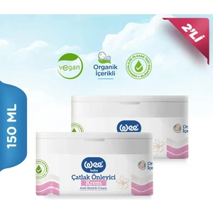 Wee Baby Organik Bebek Çatlak Önleyici Krem 150 ml (2 Adet)