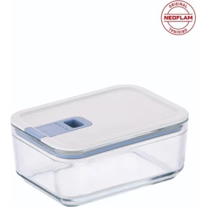Perfect Seal Dikdörtgen Cam Saklama Kabı Bej 750ML