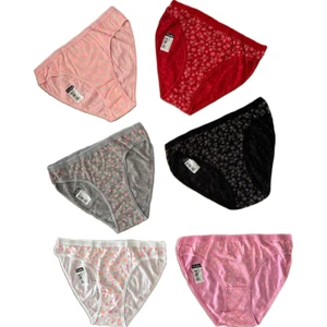 12'li Paket Tutku 0522 Gaye Dantelli Çiçek Desenli Bayan Bikini Külot