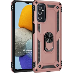 Samsung Galaxy M13 Kılıf Military Ring Holder Rose Gold