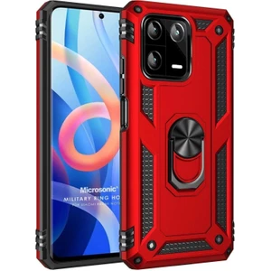 Xiaomi Mi 13 Pro Kılıf Military Ring Holder Kırmızı