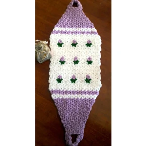 Tülays Hand Craft El Örgüsü Çiçekli Uzun Banyo Lifi