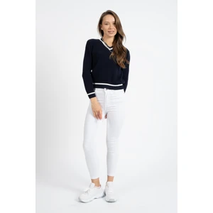 Rtd & Vld Rtd&vld Kadın VT2462 V Yaka Triko Kazak Lacivert