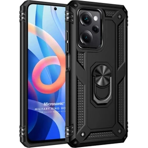 Xiaomi Poco X5 Pro Kılıf Military Ring Holder Siyah