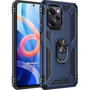 Xiaomi Poco X5 Pro Kılıf Military Ring Holder Lacivert
