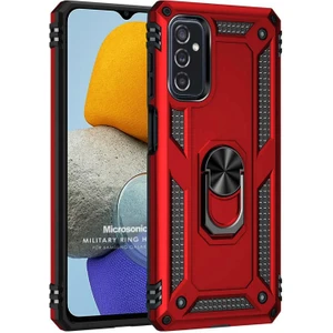 Samsung Galaxy M13 Kılıf Military Ring Holder Kırmızı
