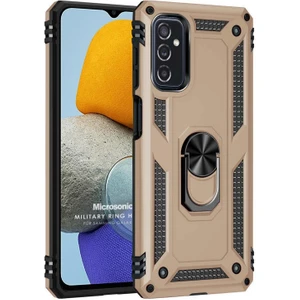 Samsung Galaxy M13 Kılıf Military Ring Holder Gold