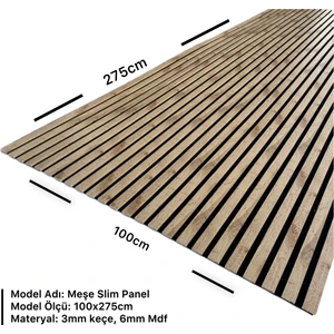 Akustik Slim Duvar Kaplama Paneli 100CM x 275CM