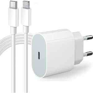 Telefon Kulübesi Apple iPhone Şarj Aleti 11-12-13-14 Pro Pro Max Uyumlu Hızlı Şarj Aleti 20W Şarj Seti Şarj Cihazı Kablo Dahil