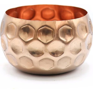 Cuivre Metal Saksı Orta Boy Bronz
