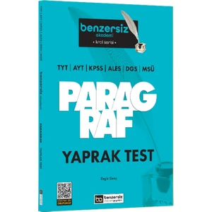 Benzersiz Akademi Yayınları TYT AYT KPSS ALES DGS MSÜ Kral Serisi Paragraf Yaprak Test - Engin Genç