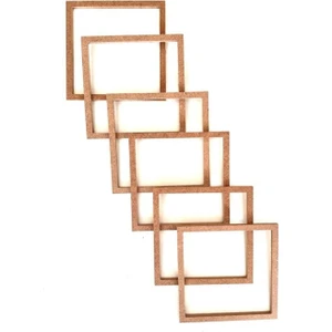 6'lı Kare Makrome Kasnak / Düş Kapanı / Tepsi Vazo Kalemlik Halkası 10 cm