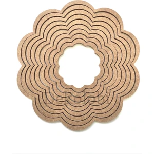 9'lu Papatya Kasnak Seti / Ham Mdf Düş Kapanı / Makrome Kasnak 30 cm