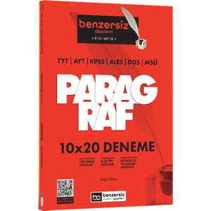 Benzersiz Akademi Yayınları TYT AYT KPSS ALES DGS MSÜ Kral Serisi Paragraf 10 x 20 Deneme