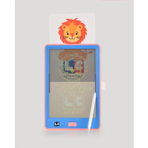 Let's Be Child 10 Inch Şeffaf LCD Dijital 4 Adet Çizim Kartlı Tablet-Mavi