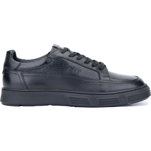 Tamer Tanca Erkek Hakiki Deri Siyah Sneakers & Spor Ayakkabı 233 4610 Erk Ayk Y24 Sıyah