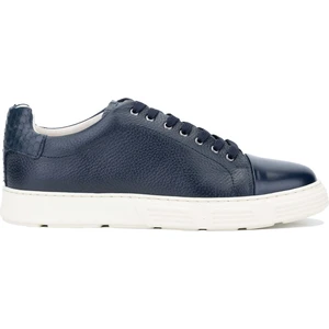 Tamer Tanca Erkek Hakiki Deri Lacivert Sneakers & Spor Ayakkabı 233 4613 Erk Ayk Y24 Lacı Dr/yln