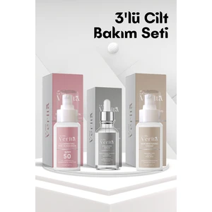 La Mia Verita Güneş Yüz Kremi 50 Spf 50 Ml + Cilt Krem 50 Ml + Kolajen Serum 30 Ml Cilt Bakım Seti