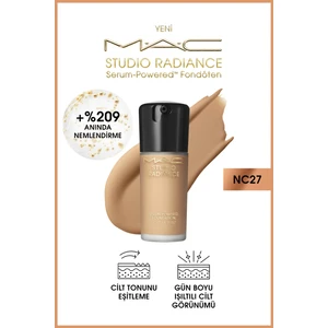 Studio Radiance Serum-powered™ Işıltılı Bitişli Cilt Bakımı Etkili Fondöten - Nc27 - 30ml