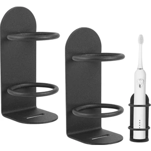 2 Paket Elektrikli Diş Fırçası Tutucu, Siyah Elektrikli Diş Fırçası Tutucu, Elektrikli Diş Fırçası Tutucu Duvara Monte, Ev Banyo Duvar Düzenleyici Için Karbon Çelik Diş Fırçası Sta (Yurt Dışından)