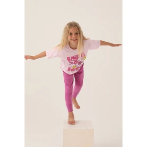U.S. Polo Assn. Kız Çocuk Menekşe Pijama Takım 50290947-VR037
