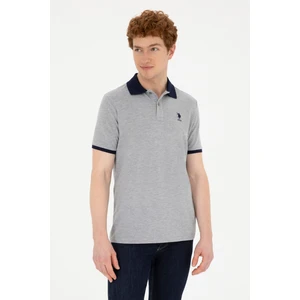 U.S. Polo Assn. Erkek Gri Melanj Tişört Basic 50284638-VR086
